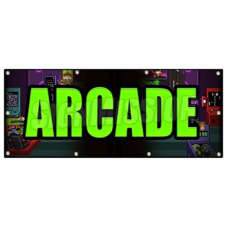 Signmission ARCADE BANNER SIGN video pinball skeeball bowling games shooting play B-96 Arcade